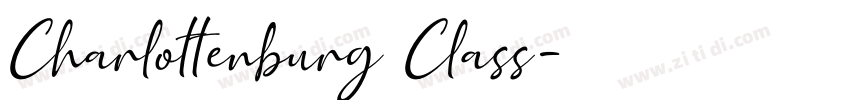 Charlottenburg Class字体转换